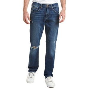 Joe's Jeans Slim Fit Lightweight Jeans in Nielsen Wash Medium Blue Distressed